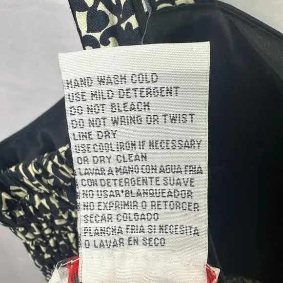 R&K Originals VTG Women's Strap Floral Dress Black/White fit and flare Sz 12 - Picture 11 of 16